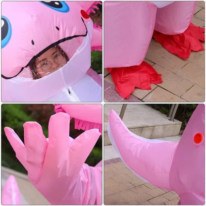 Adult Inflatable Salamander Costume Cartoon Outfit for Halloween Parties