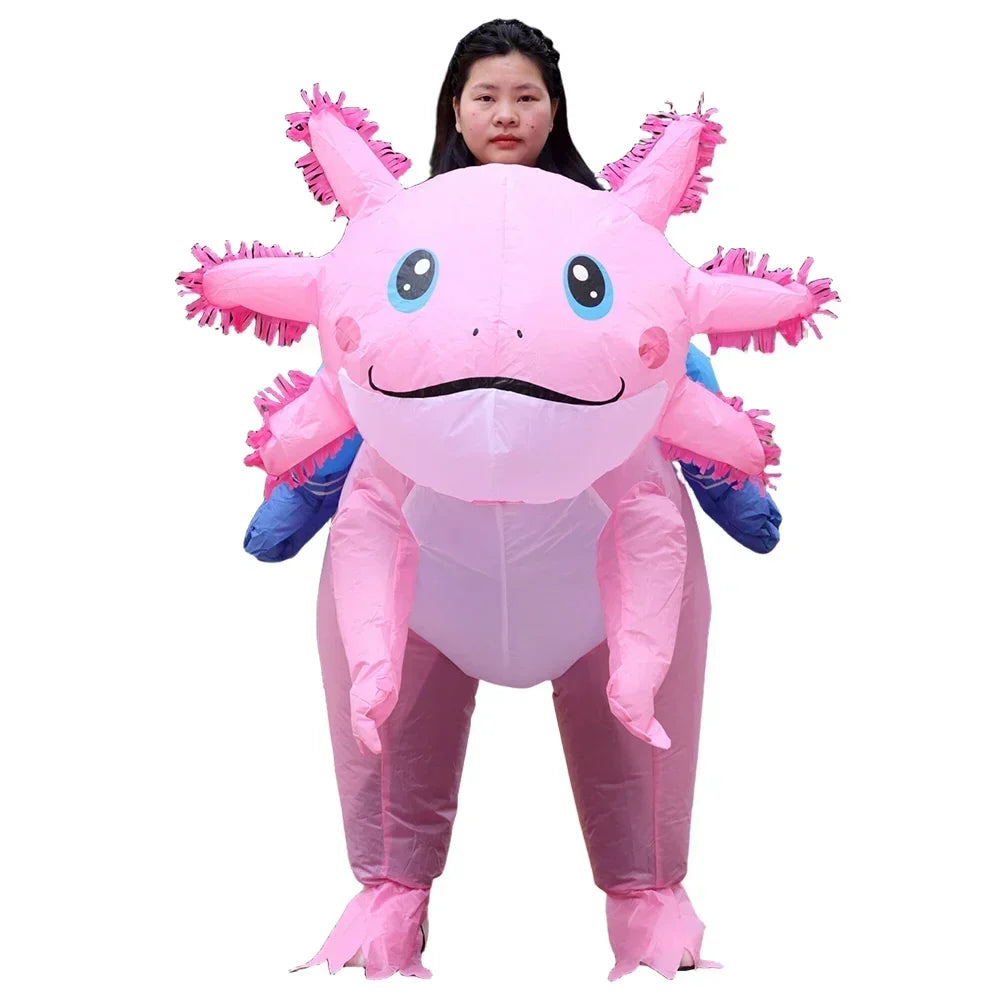 Adult Inflatable Salamander Costume Cartoon Outfit for Halloween Parties