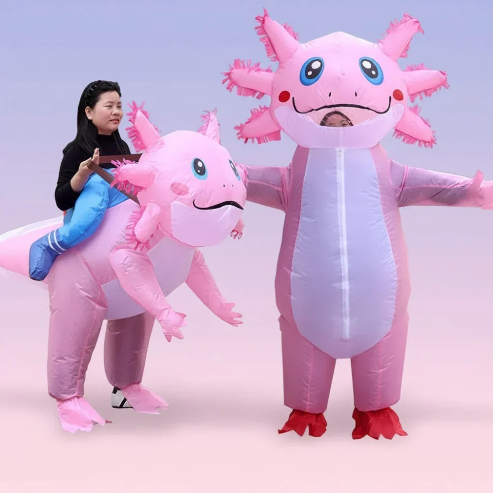 Adult Inflatable Salamander Costume Cartoon Outfit for Halloween Parties