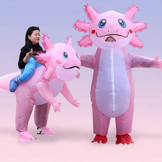 Adult Inflatable Salamander Costume Cartoon Outfit for Halloween Parties