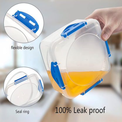 Airtight Lunch Containers 4-Pack BPA-Free Stackable Meal Prep Boxes 1100ml