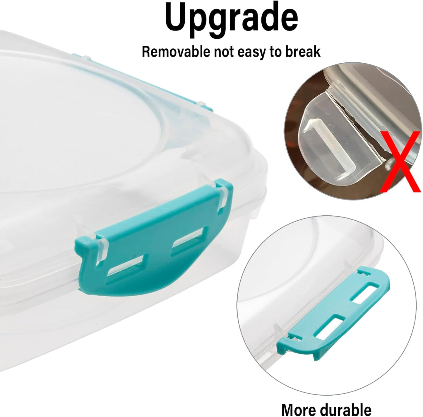 Airtight Lunch Containers 4-Pack BPA-Free Stackable Meal Prep Boxes 1100ml