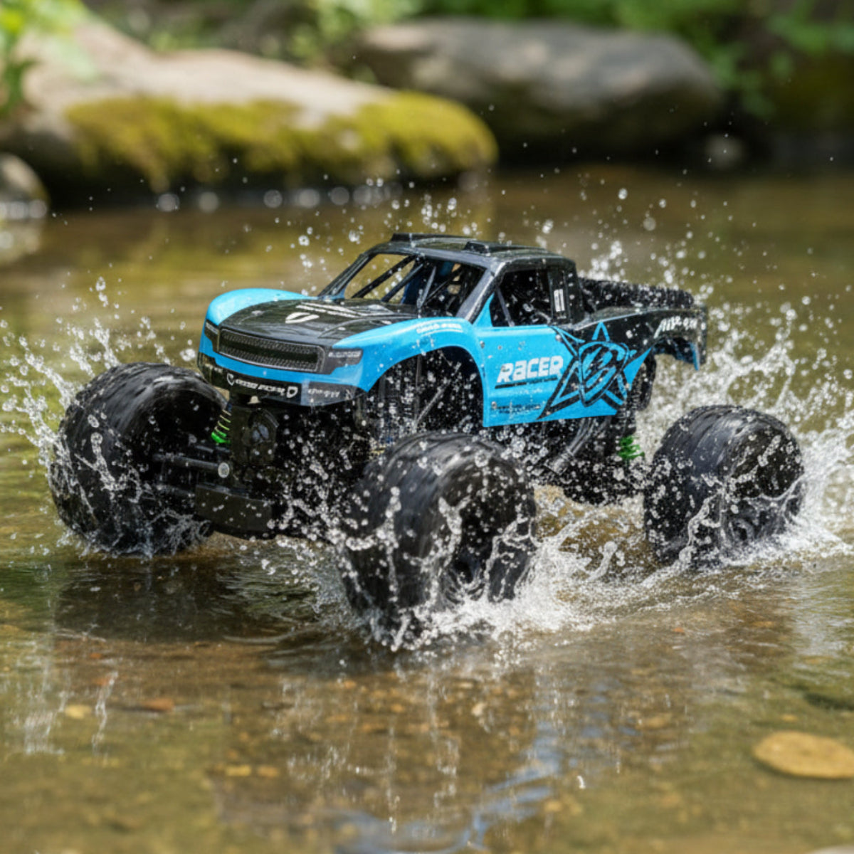 Amphibious Remote Control Monster Truck 4WD All Terrain Water Car
