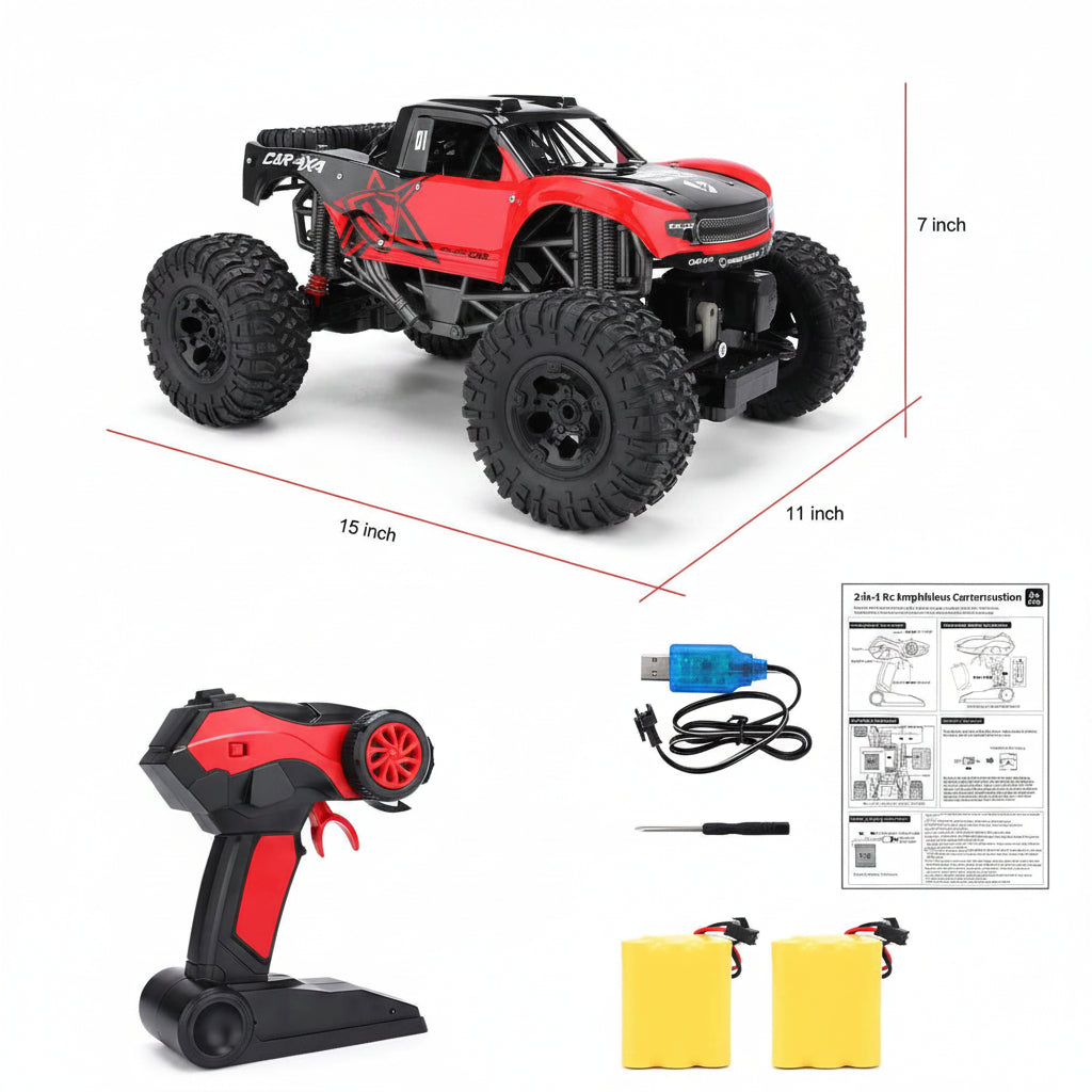 Amphibious Remote Control Monster Truck 4WD All Terrain Water Car