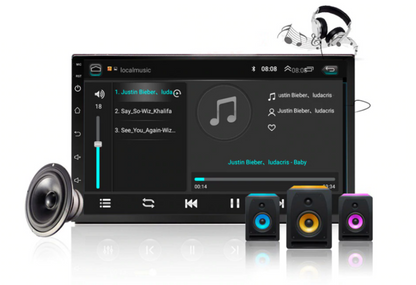 Android Double Din Car Stereo GPS Bluetooth Multimedia Player