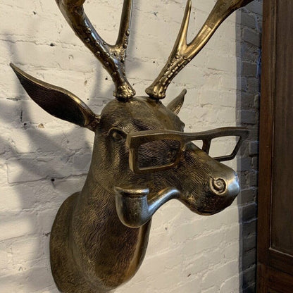 Animal Head Wall Decor Resin Hand Painted Figurines Home Wall Art