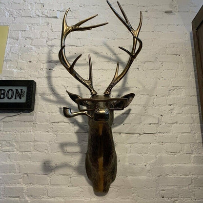 Animal Head Wall Decor Resin Hand Painted Figurines Home Wall Art