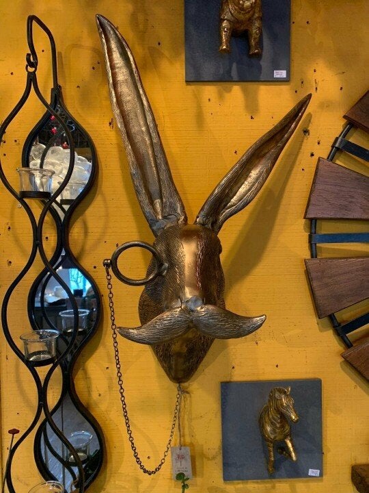 Animal Head Wall Decor Resin Hand Painted Figurines Home Wall Art