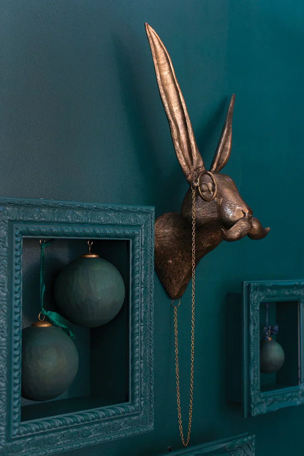 Animal Head Wall Decor Resin Hand Painted Figurines Home Wall Art