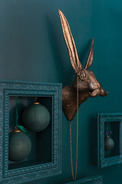 Animal Head Wall Decor Resin Hand Painted Figurines Home Wall Art