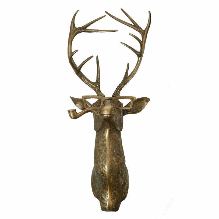 Animal Head Wall Decor Resin Hand Painted Figurines Home Wall Art
