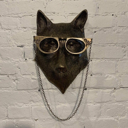 Animal Head Wall Decor Resin Hand Painted Figurines Home Wall Art