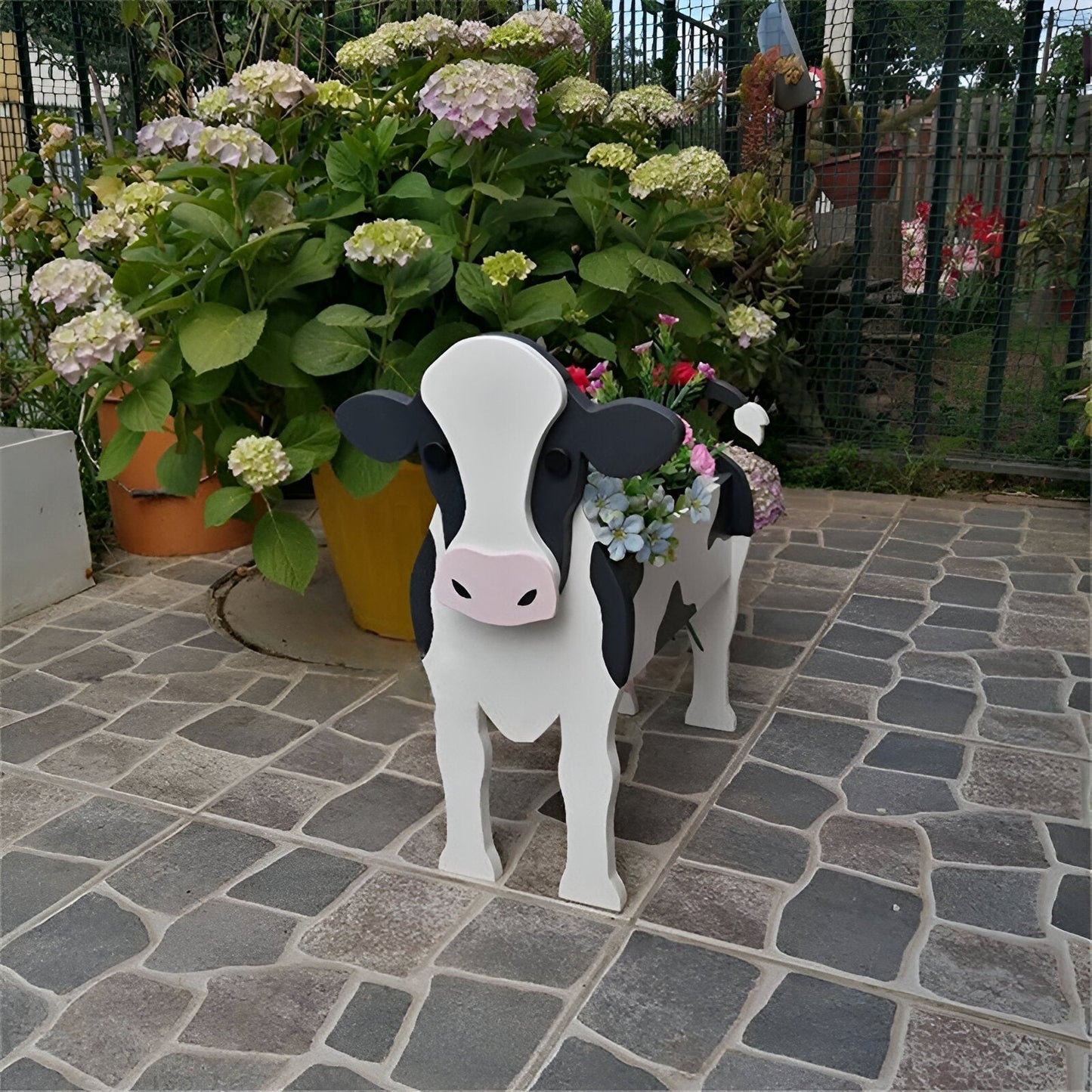Animal Theme Flower Pot Cow Planter Decorative Garden Pot