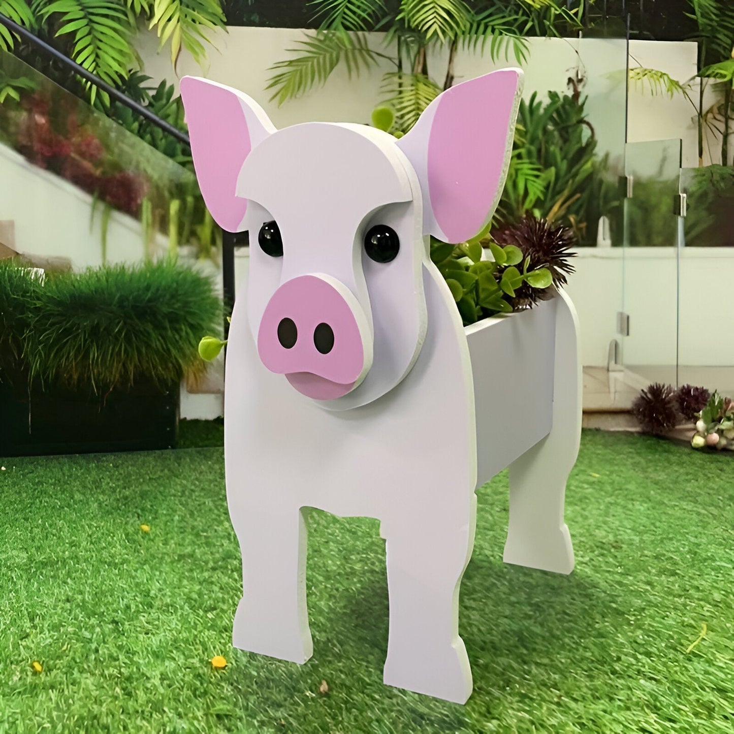 Animal Theme Flower Pot Cow Planter Decorative Garden Pot