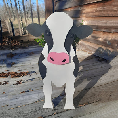 Animal Theme Flower Pot Cow Planter Decorative Garden Pot
