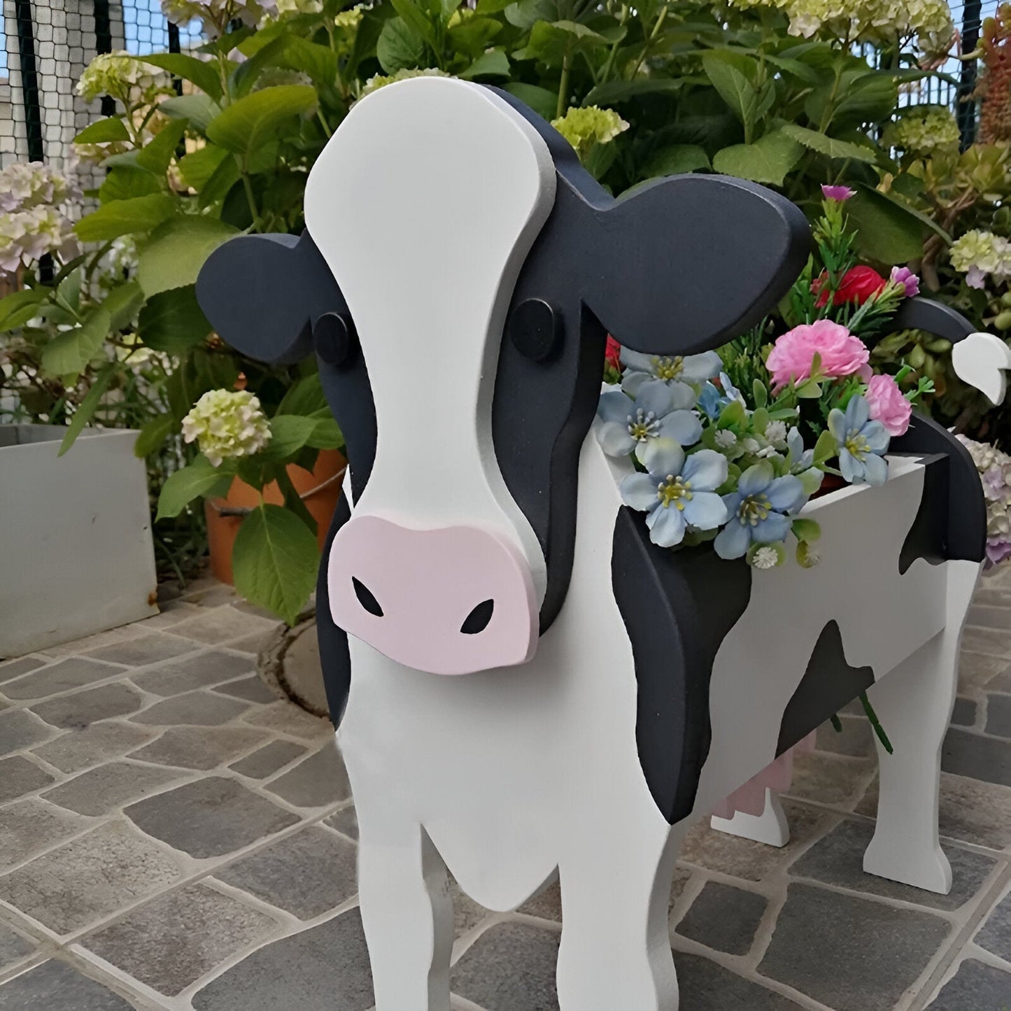 Animal Theme Flower Pot Cow Planter Decorative Garden Pot