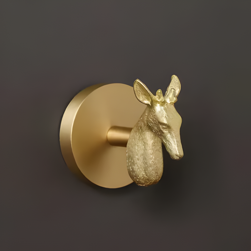 Animal Wall Hook Decorative Brass Coat Hook Gold Accent Hanger