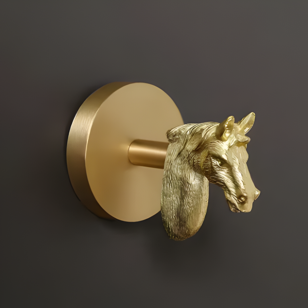 Animal Wall Hook Decorative Brass Coat Hook Gold Accent Hanger