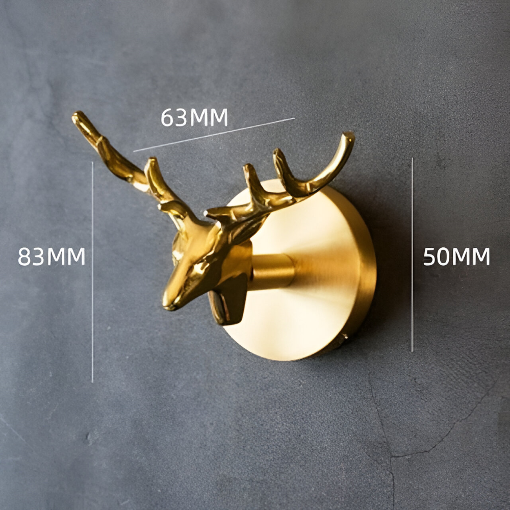 Animal Wall Hook Decorative Brass Coat Hook Gold Accent Hanger