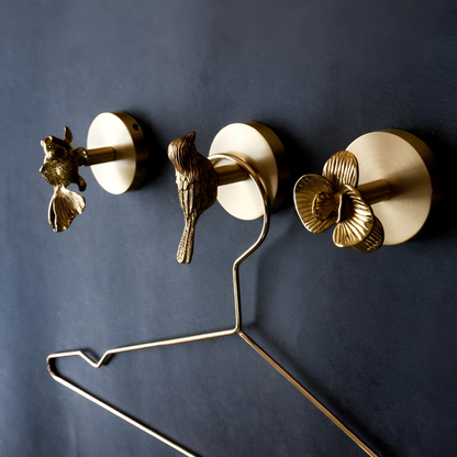 Animal Wall Hook Decorative Brass Coat Hook Gold Accent Hanger