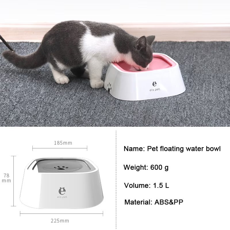 Anti Spill Pet Water Bowl Floating Dog Cat Drinking Bowl
