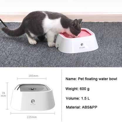 Anti Spill Pet Water Bowl Floating Dog Cat Drinking Bowl