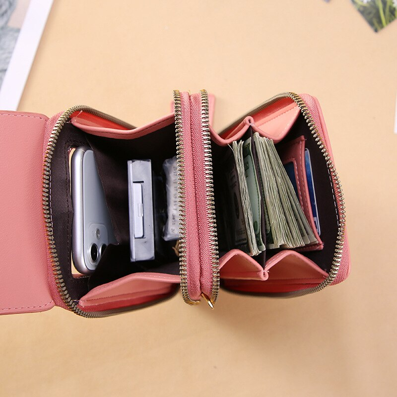 Anti Theft Crossbody Handbag Women Secure Phone Pocket Purse