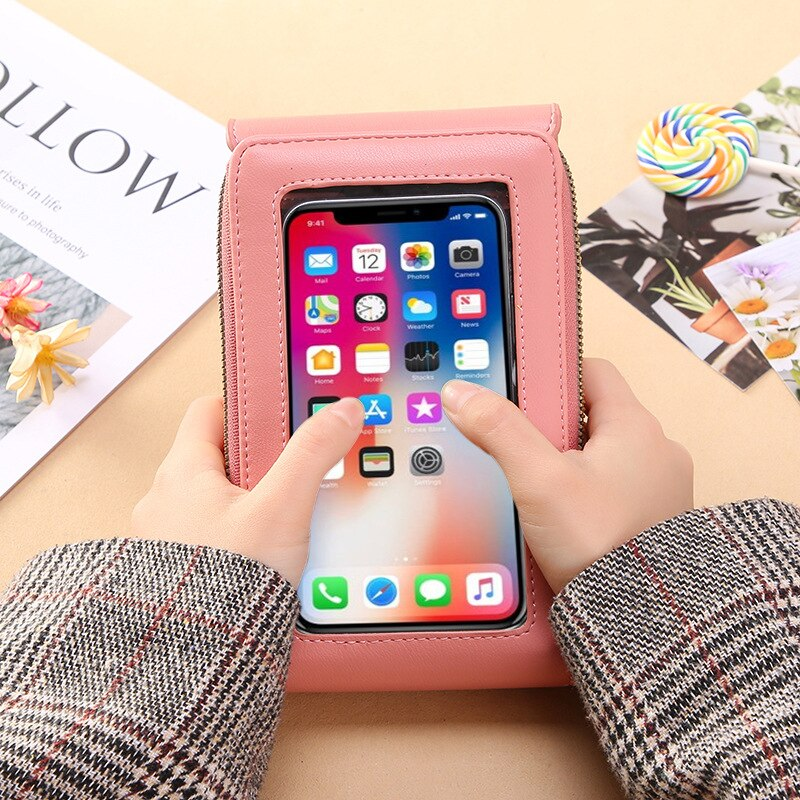 Anti Theft Crossbody Handbag Women Secure Phone Pocket Purse