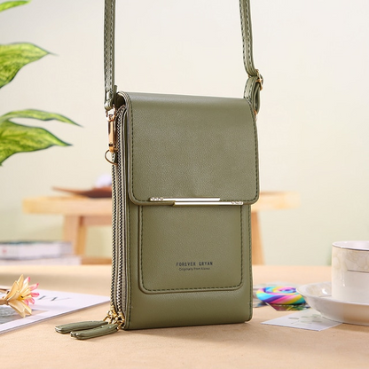 Anti Theft Crossbody Handbag Women Secure Phone Pocket Purse