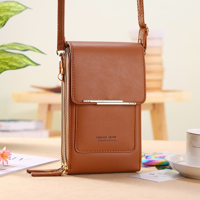 Anti Theft Crossbody Handbag Women Secure Phone Pocket Purse