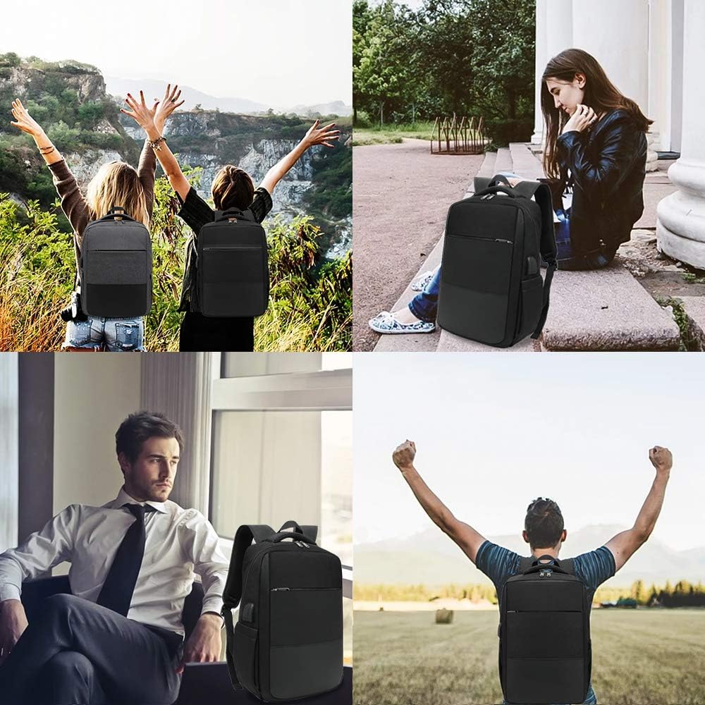 Anti Theft Laptop Backpack USB Charging Travel School Bag