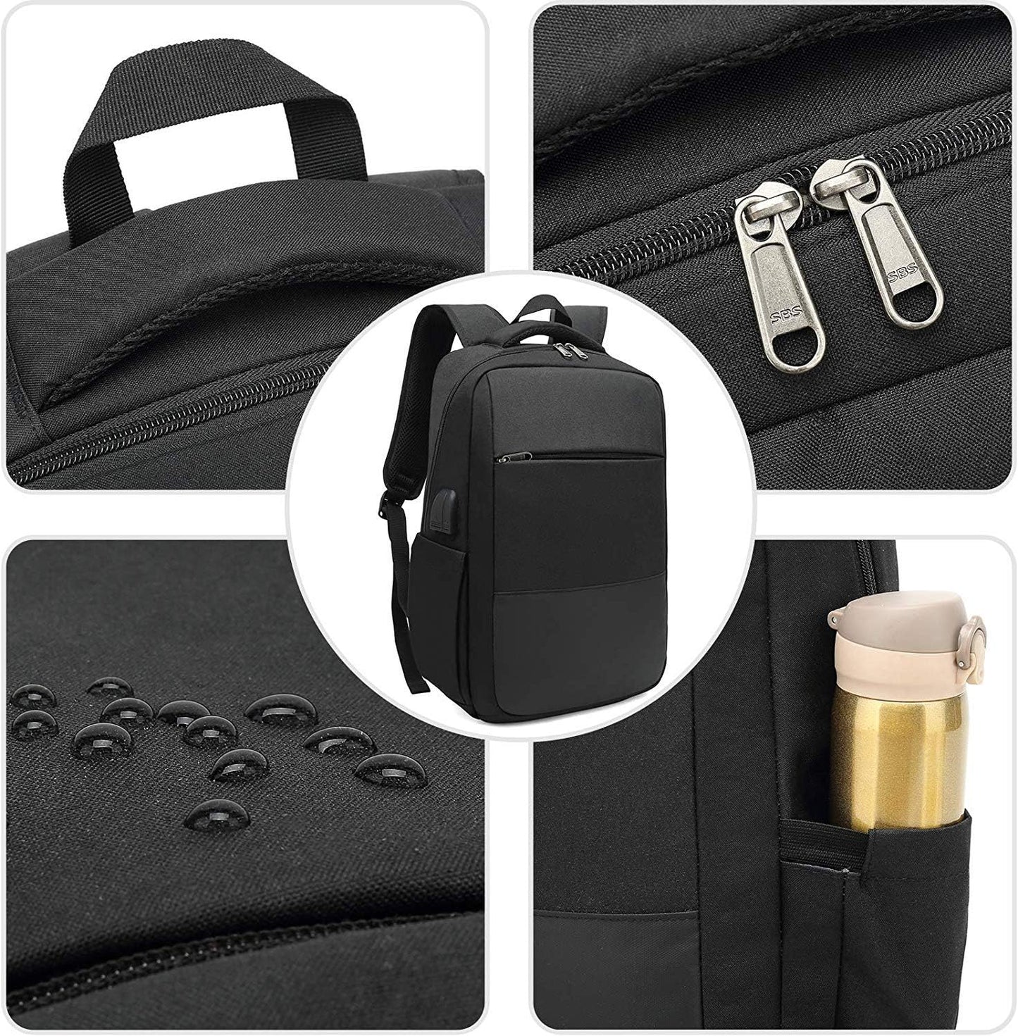 Anti Theft Laptop Backpack USB Charging Travel School Bag