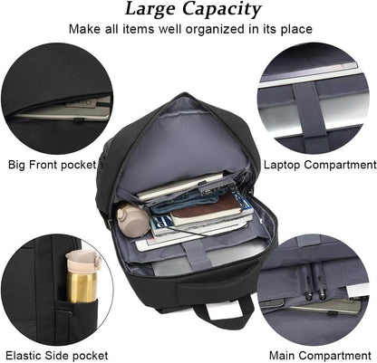 Anti Theft Laptop Backpack USB Charging Travel School Bag