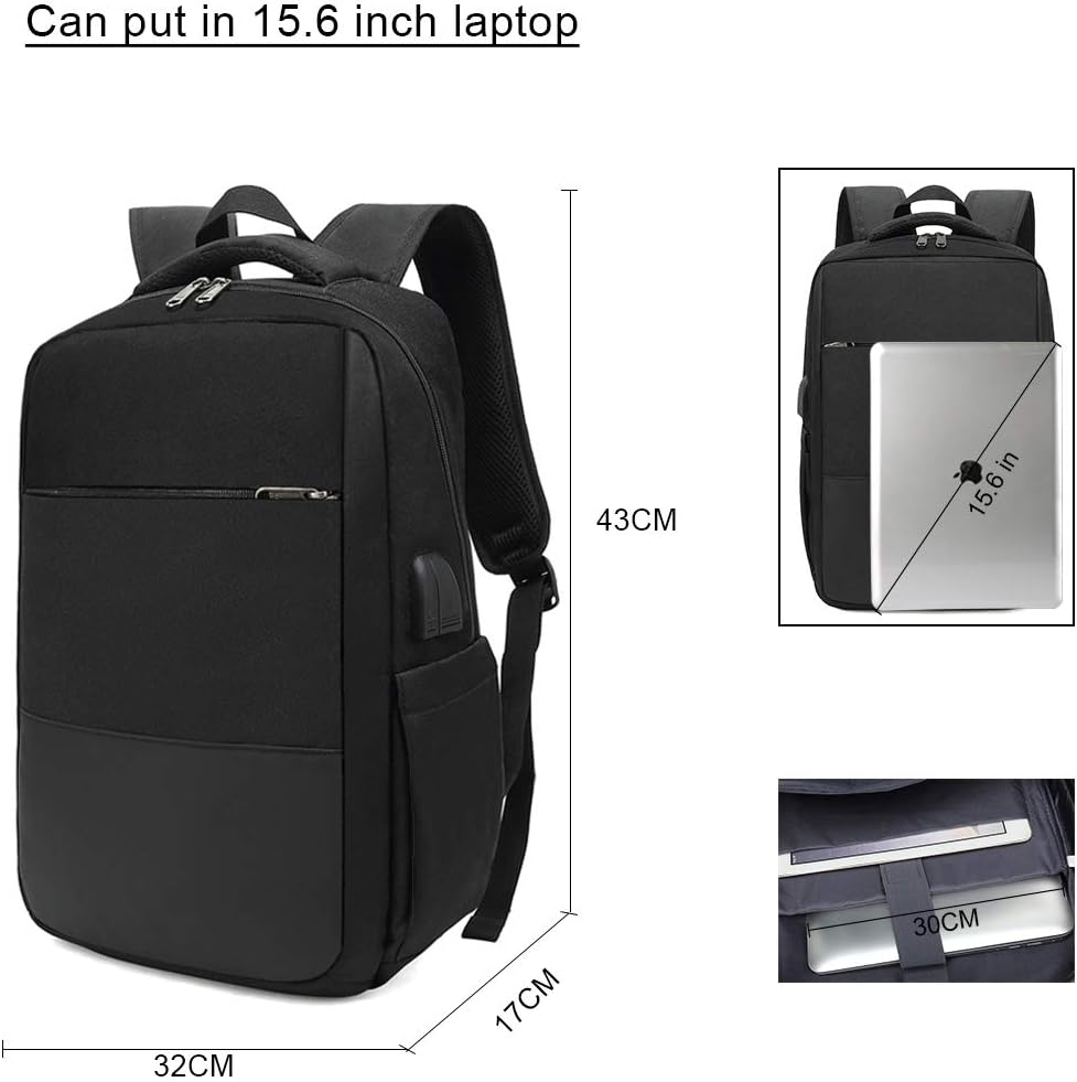 Anti Theft Laptop Backpack USB Charging Travel School Bag