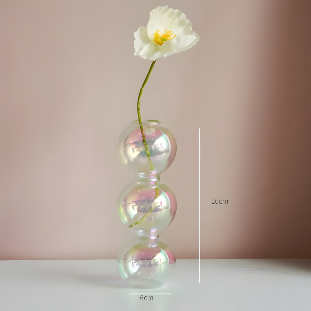 Art Glass Candle Holder Colourful Decorative Vase Ornament