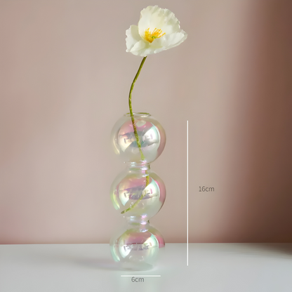 Art Glass Candle Holder Colourful Decorative Vase Ornament