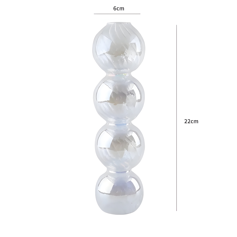 Art Glass Candle Holder Colourful Decorative Vase Ornament
