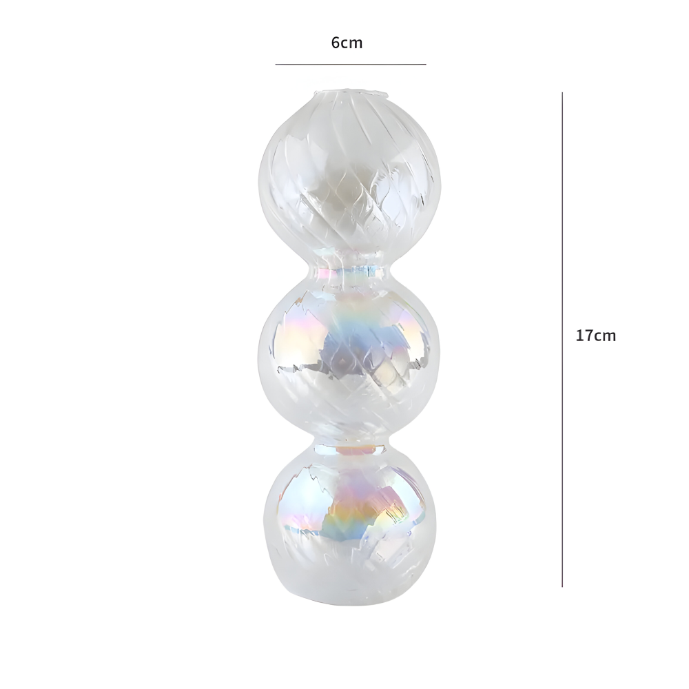 Art Glass Candle Holder Colourful Decorative Vase Ornament