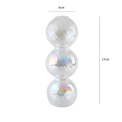 Art Glass Candle Holder Colourful Decorative Vase Ornament
