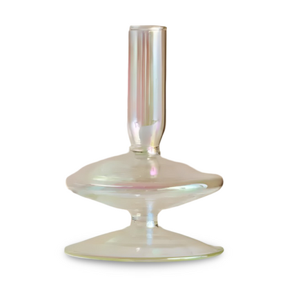 Art Glass Candle Holder Colourful Decorative Vase Ornament