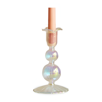 Art Glass Candle Holder Colourful Decorative Vase Ornament