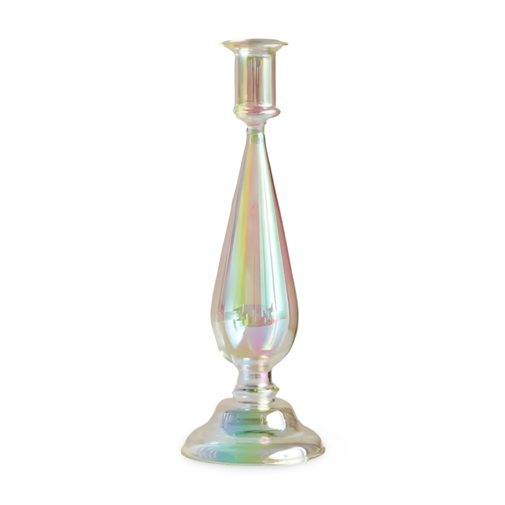 Art Glass Candle Holder Colourful Decorative Vase Ornament
