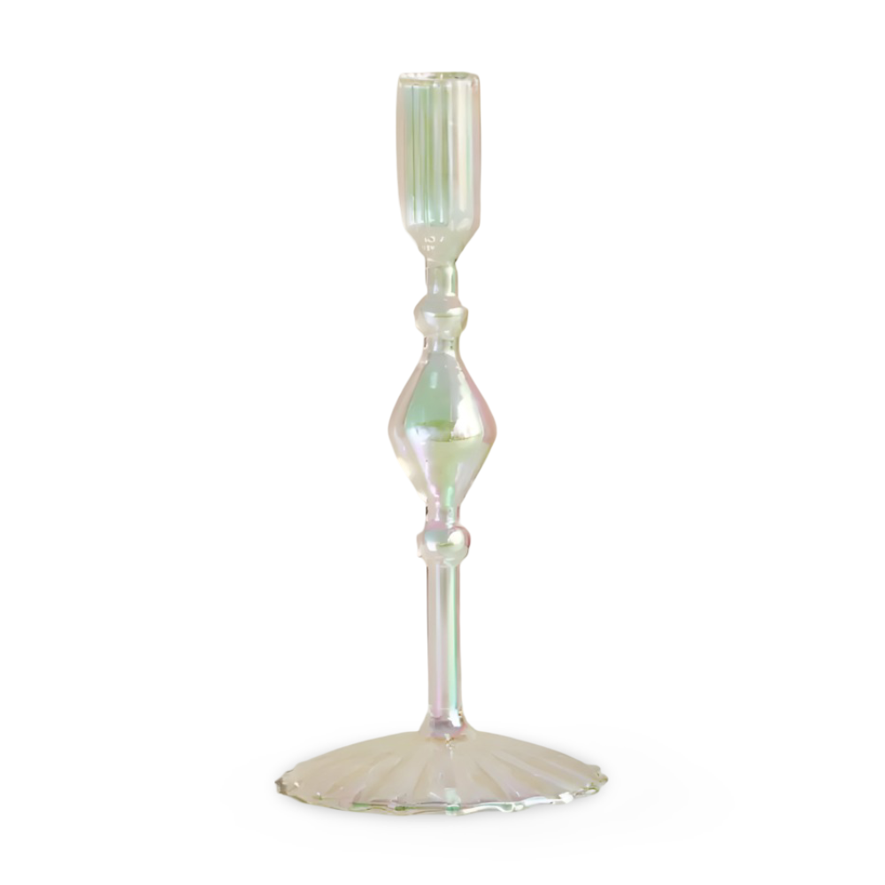 Art Glass Candle Holder Colourful Decorative Vase Ornament