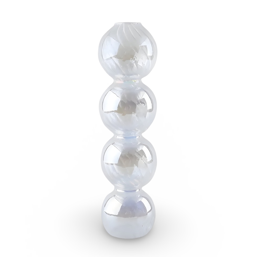 Art Glass Candle Holder Colourful Decorative Vase Ornament