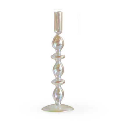 Art Glass Candle Holder Colourful Decorative Vase Ornament