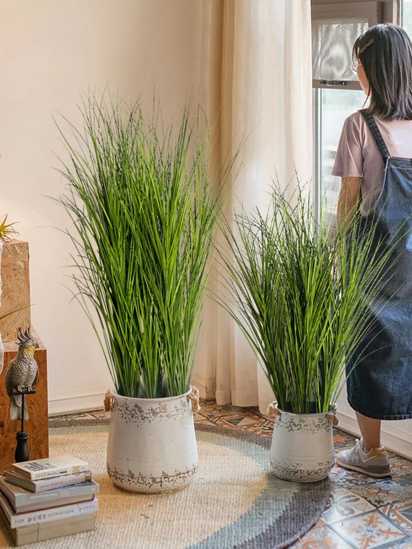 Artificial Reed Grass Plant Large Tropical Decorative Greenery