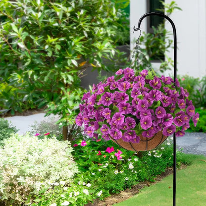 Artificial Silk Flower Hanging Basket for Indoor Outdoor Home Decor
