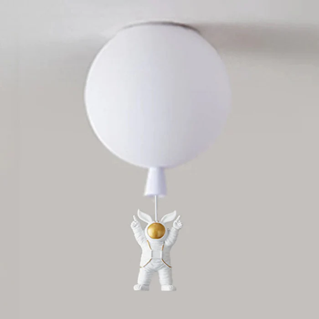 Astronaut Moon LED Ceiling Light for Kids Bedroom and Nursery