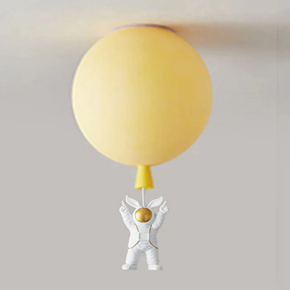 Astronaut Moon LED Ceiling Light for Kids Bedroom and Nursery