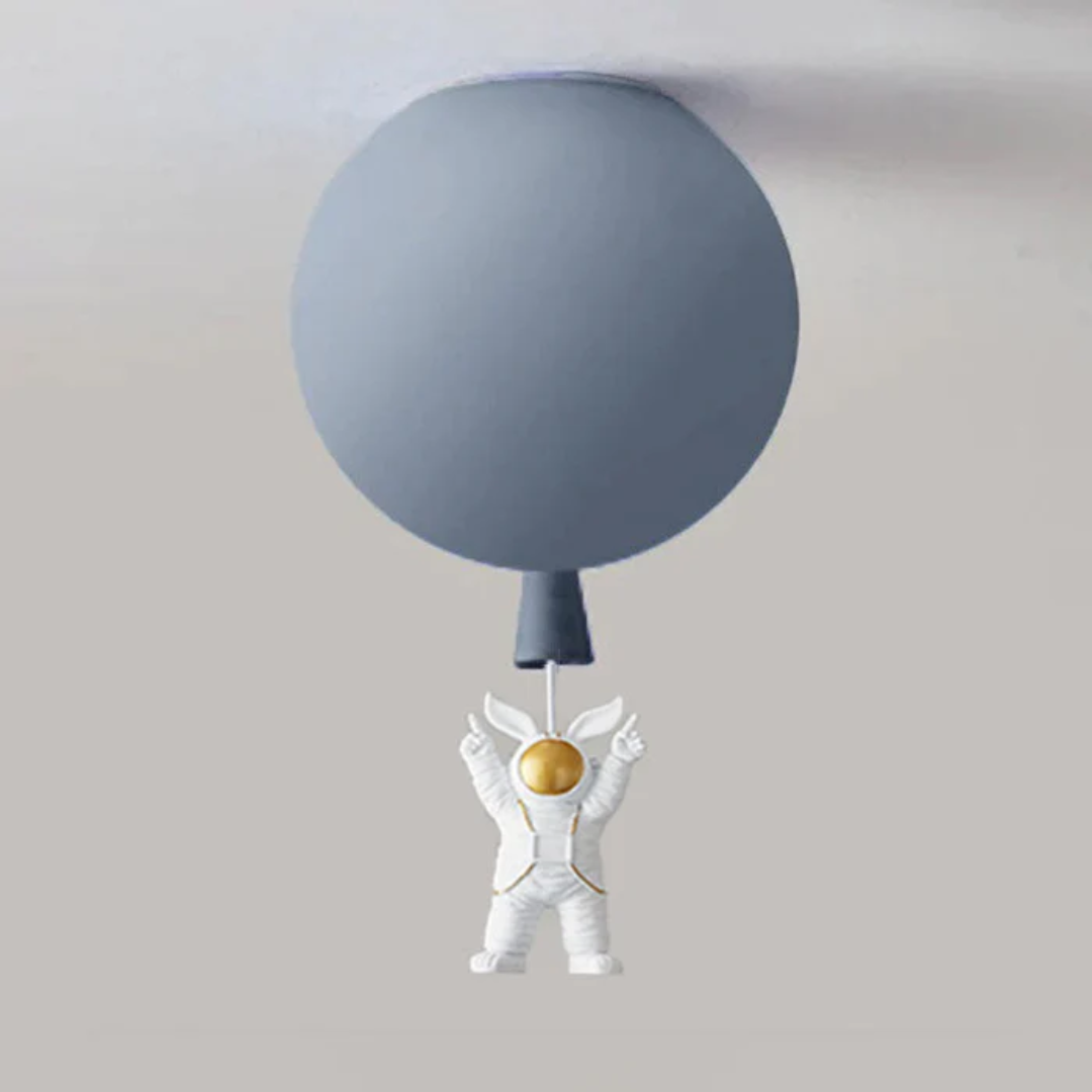 Astronaut Moon LED Ceiling Light for Kids Bedroom and Nursery
